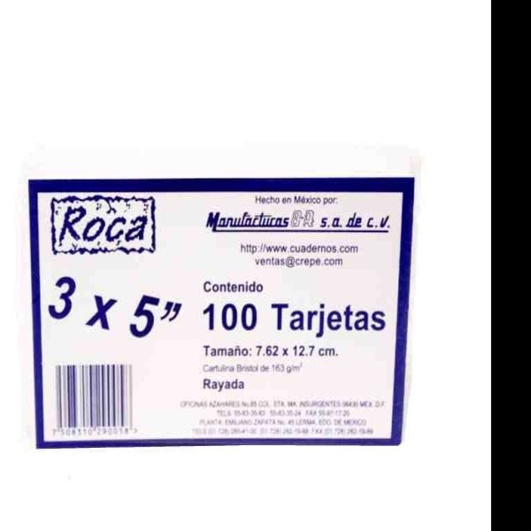 TARJETAS RAYADAS DIPAO 3X5 PAQUETE C100 C50